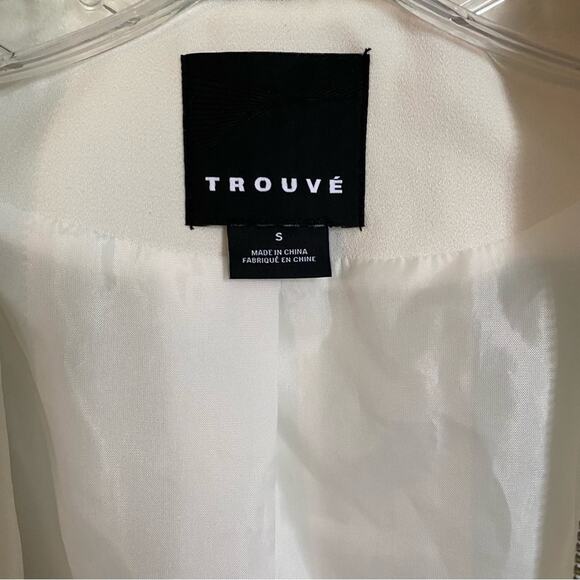 Trouvé White Zipper Open Front Blazer - Picture 3 of 5